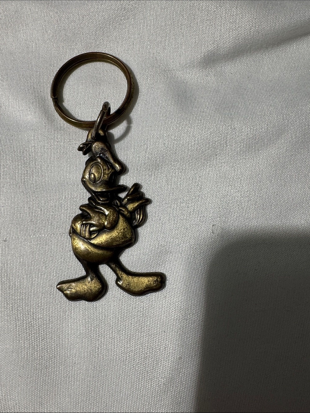 Vintage Disney Donald Duck Keychain – Brass Tone Monogram Products Retro
